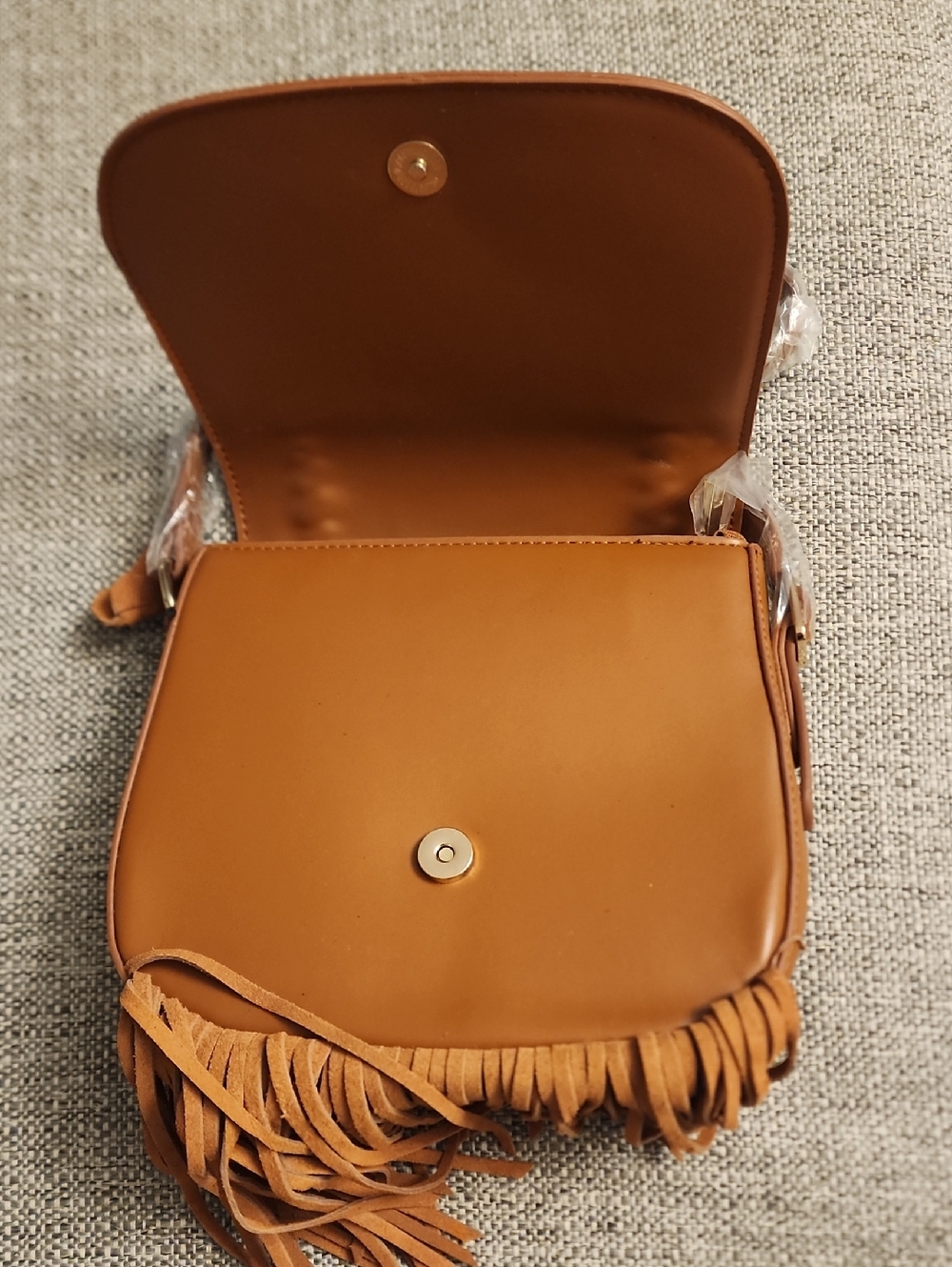 Summer & Rose Fringe Crossbody Bag in Tan - Picture 5 of 7
